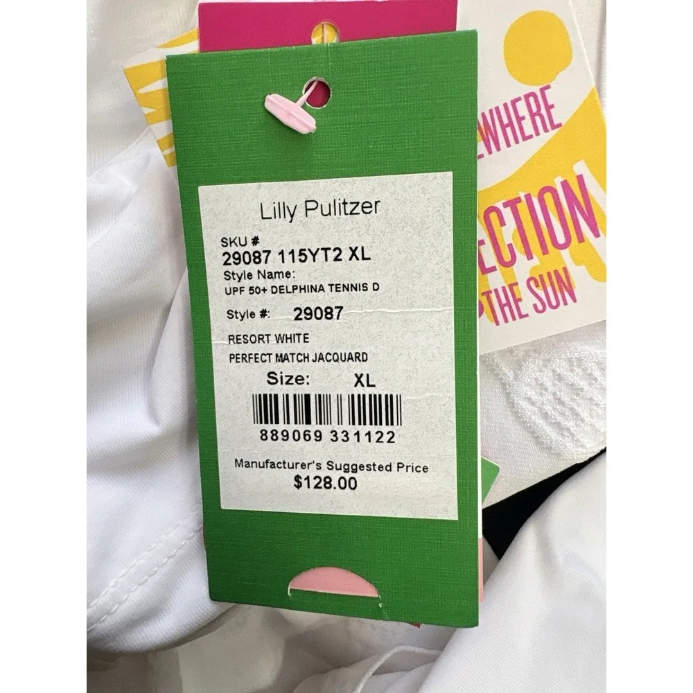 Lilly Pulitzer Delphina Tennis Dress Size Xl Perfect Match Jacquard Built In Bra